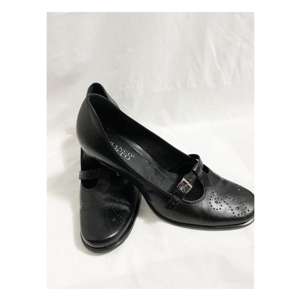 🌻Franco Sarto Black Mary Jane Chunky Heel Pumps